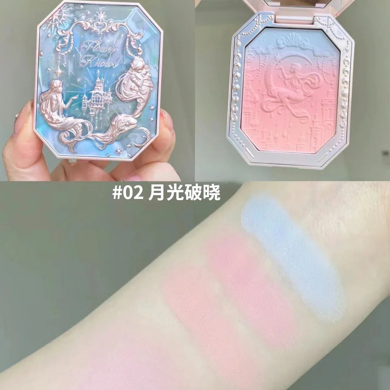 Flower Knows Moonlight Mermaid Gradient Blush Palette